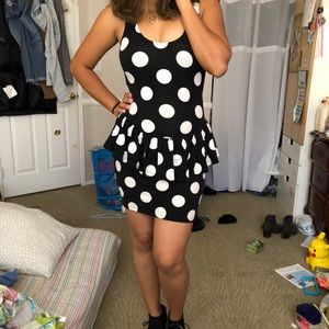 Polka dot pencil dress